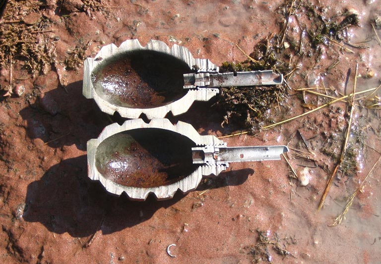 A cut of a hand grenade