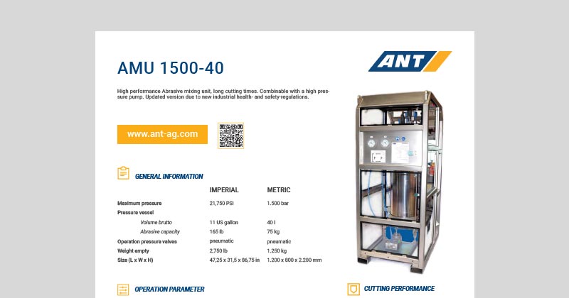 ANT Product | AMU 700 20 information