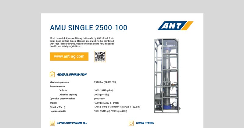 ANT Product | AMU 2500 100 information