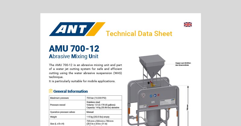 ANT Product | AMU 700 12 infomation