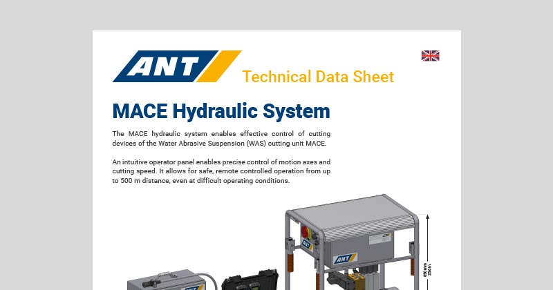 ANT Product | MACE hydraulic information