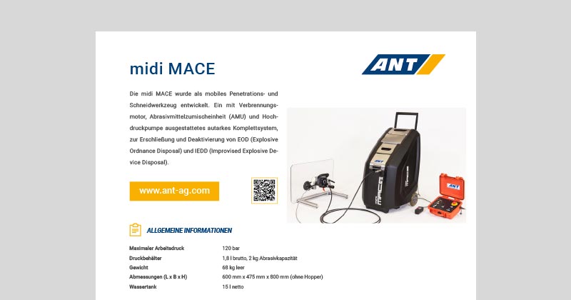 ANT Produkt | midiMACE Datenblatt
