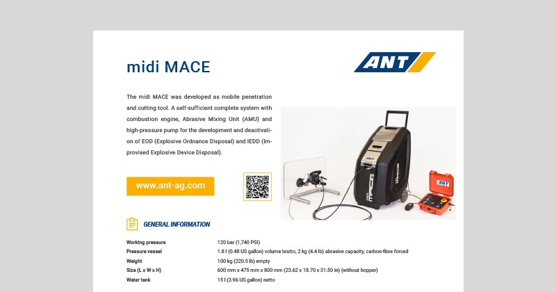 ANT Product | midi MACE information