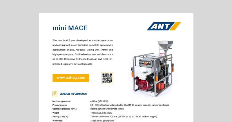 ANT Product | mini MACE information