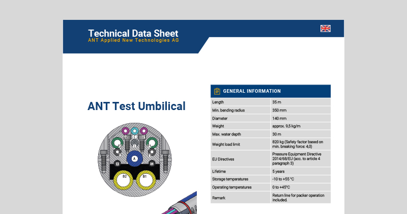 Vorschaubild für das Datenblatt des Test Umbilicals